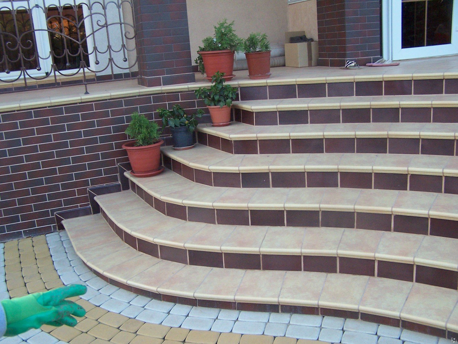 Монтаж клинкерных ступеней и плитки