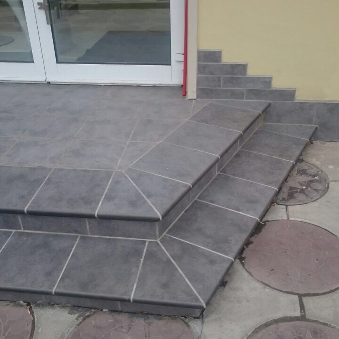 Монтаж клинкерных ступеней и плитки