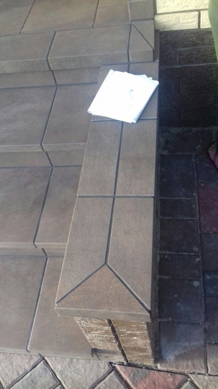 Монтаж клинкерных ступеней и плитки