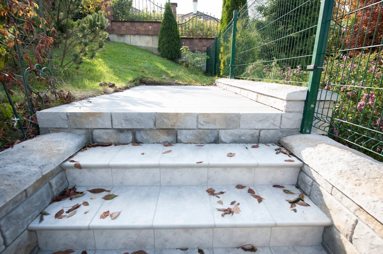 Монтаж клинкерных ступеней и плитки