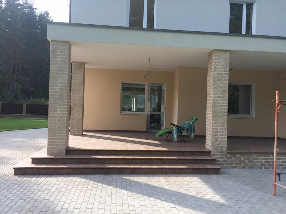 Монтаж клинкерных ступеней и плитки