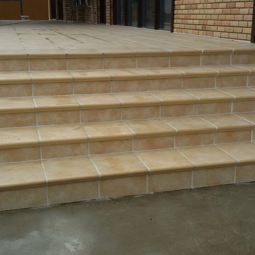 Монтаж клинкерных ступеней и плитки