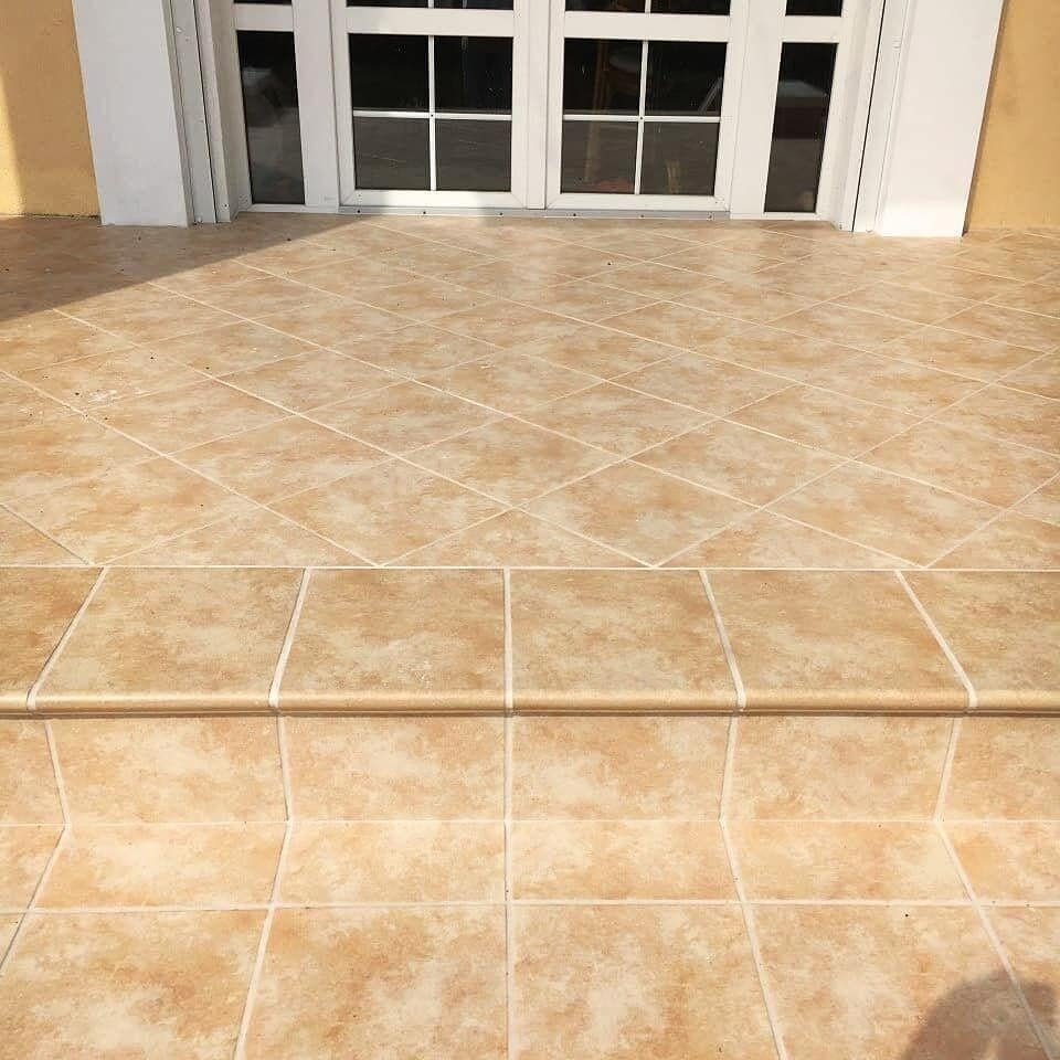 Монтаж клинкерных ступеней и плитки