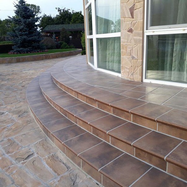 Монтаж клинкерных ступеней и плитки