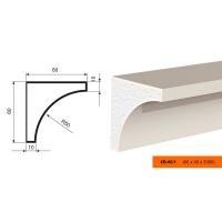 Карниз фасадный LEPNINAPLAST КВ-60/1, 2000*60*60 мм