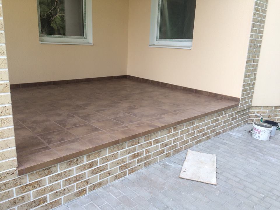 Монтаж клинкерных ступеней и плитки