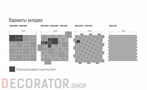 Плитка тротуарная BRAER Лувр серый, 400*400*60 мм в Курске