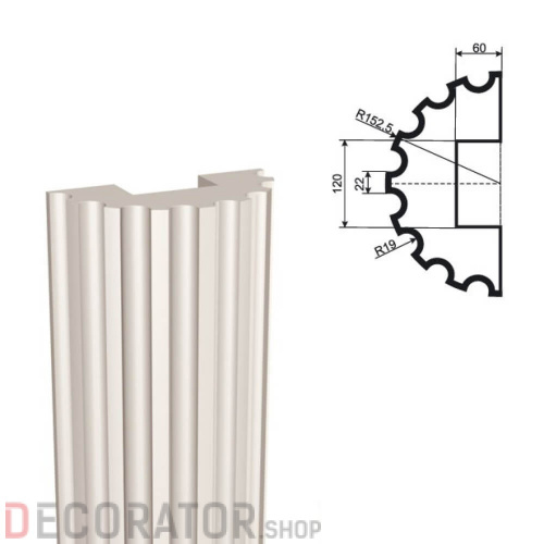 Полуколонна фасадная LEPNINAPLAST КЛВ-305/3 HALF,2000*152,5*152,5 м в Курске