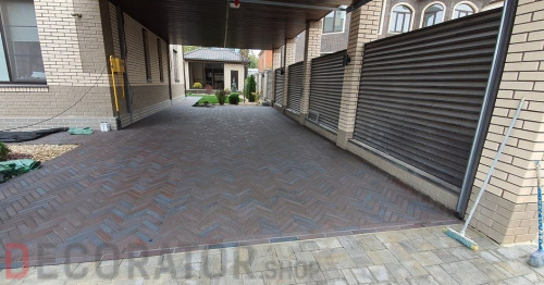 Тротуарная клинкерная плитка Stroeher Spaltklinker 336 metallic black, 240*52*18 мм в Курске