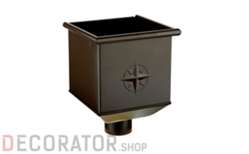 Воронка водосборная AQUASYSTEM покрытие PURAL MAT темно-коричневый RR 32 D 150/100 мм в Курске