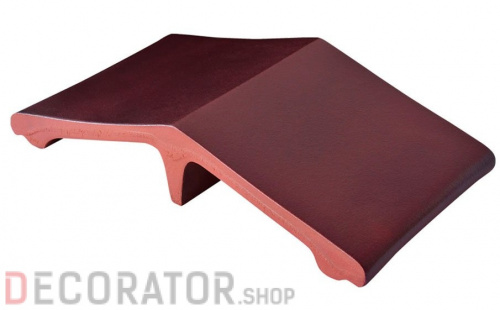 Клинкерный заборный элемент KING KLINKER Кармазиновый остров (07), 445*250*90 мм в Курске