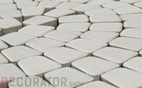 Плитка тротуарная BRAER Классико круговая белый, 73*110*115*60 мм в Курске