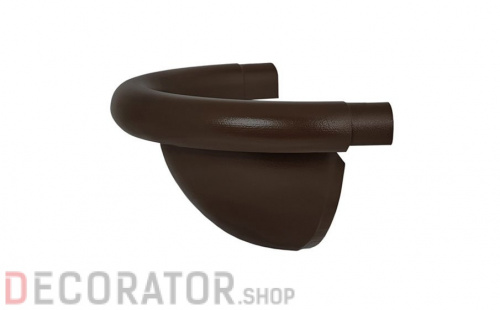 Заглушка желоба полукруглая AQUASYSTEM покрытие PURAL MAT темно-коричневый RR 32 D 150 мм в Курске