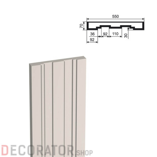 Пилястра LEPNINAPLAST ПЛВ-550/3,2500*70*550 мм в Курске