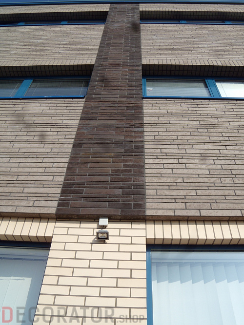 Клинкерная плитка Stroeher Zeitlos 237 austerrauch рельефная, 400*71*14 мм