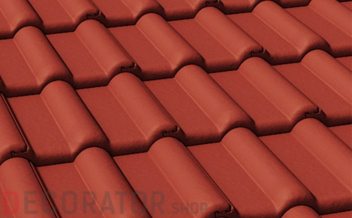 Цементно-песчаная рядовая черепица BRAAS Франкфуртская, вишня в Курске