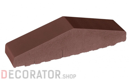 Клинкерный заборный элемент полнотелый KING KLINKER Коричневый натура (03), 310/250*65*78 мм в Курске