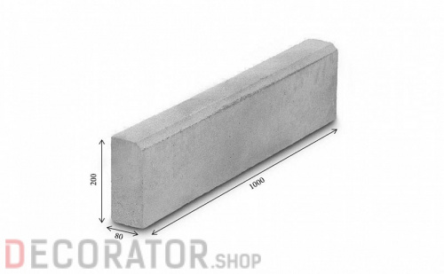 Тротуарный бордюр ВЫБОР БР 100.20.8, Премиум гранит Листопад с неполным прокрасом, Осень коричнево-красно-желтый, 1000*200*80 мм в Курске