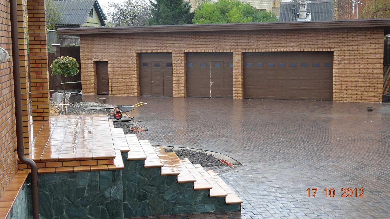 Монтаж клинкерных ступеней и плитки