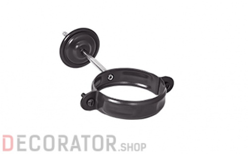 Хомут с комплектом крепления трубы AQUASYSTEM покрытие PURAL MATT серый RR23 D 100 мм в Курске