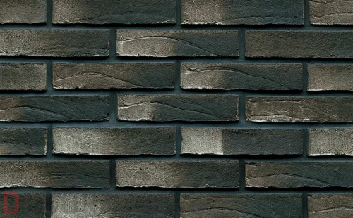 Кирпич клинкерный Muhr 38 Schwarz weiss Wasserstrich, 240*52*52 мм в Курске