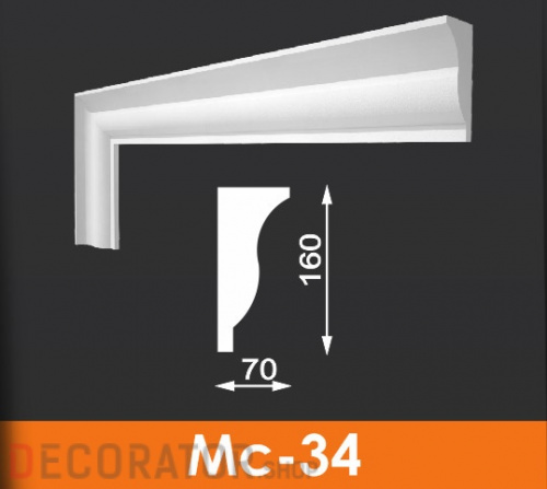 Молдинг Архитек Мс-34, 1000*160*70 мм в Курске
