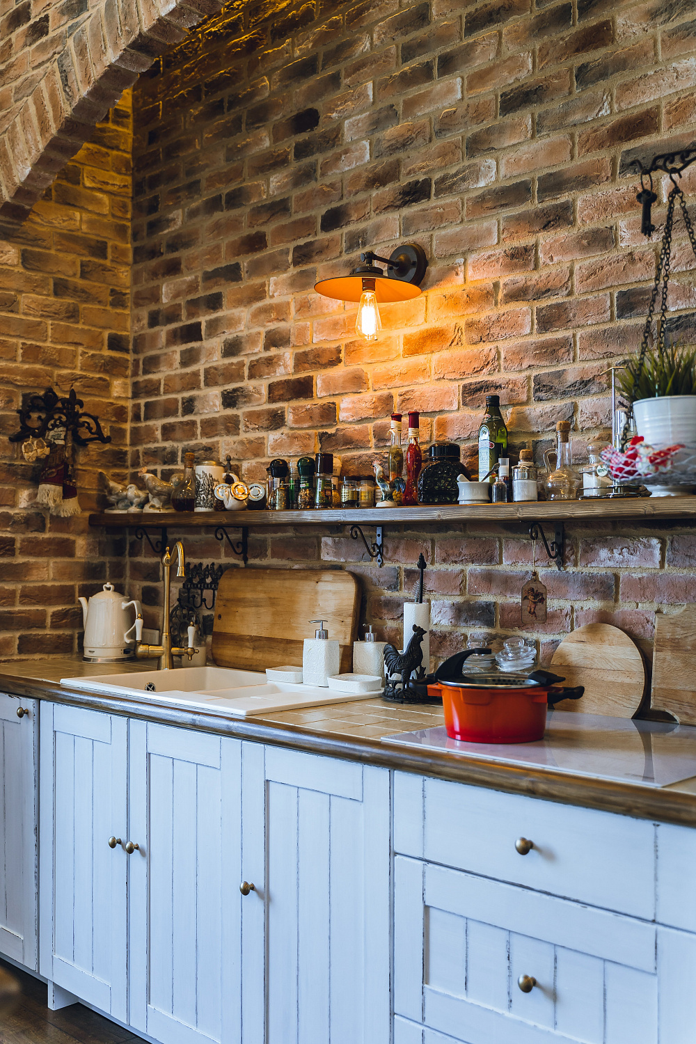 Укладка клинкера и камня в интерьере