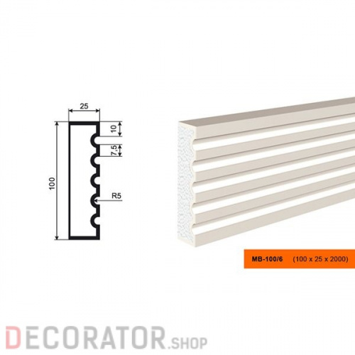Молдинг LEPNINAPLAST МВ-100/6, 2000*100*25 мм в Курске