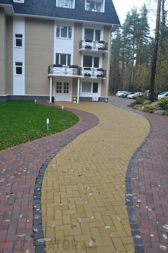Тротуарная клинкерная брусчатка Penter Braunbunt geflammt, 200x100x52 мм в Курске