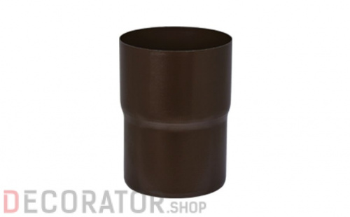 Соединитель трубы AQUASYSTEM покрытие PURAL MATT коричневый RR32 D 90 мм в Курске