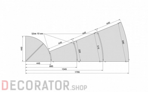 Тротуарная плитка радиальная White Hills, R4 901-24 в Курске