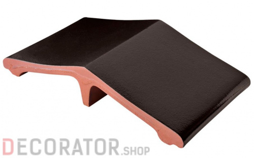 Клинкерный заборный элемент KING KLINKER Ониксовый черный (17), 445*250*90 мм в Курске