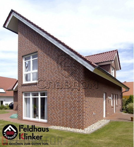 Кирпич клинкерный пустотелый Feldhaus Klinker К335 carmesi antic mana, 240*115*71 мм в Курске
