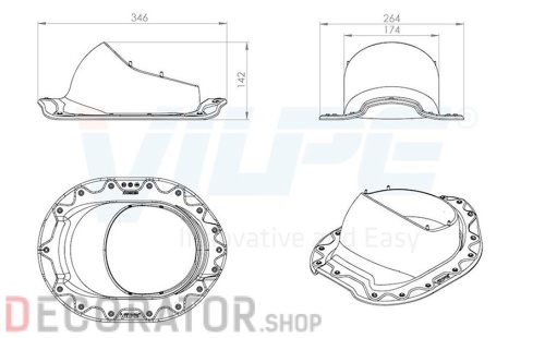 Проходной элемент VILPE AALTO 2K бордо в Курске
