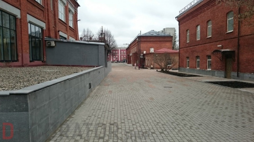 Тротуарный бордюр ВЫБОР БР 100.20.8, Премиум гранит Листопад с неполным прокрасом, Осень коричнево-красно-желтый, 1000*200*80 мм в Курске