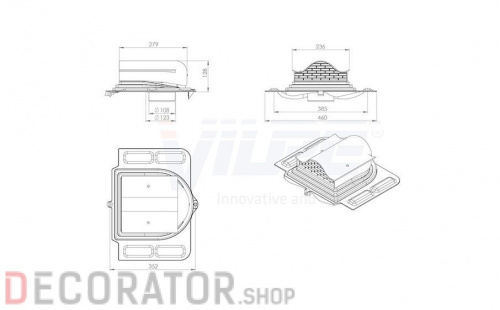 Кровельный вентиль VILPE PELTI - KTV шоколадный, 460*355 мм в Курске
