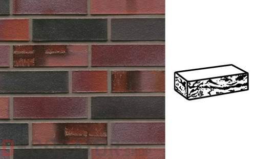 Кирпич клинкерный пустотелый Muhr 29 S Schwarzblau-bunt Spezial готик, 240*115*71 мм в Курске