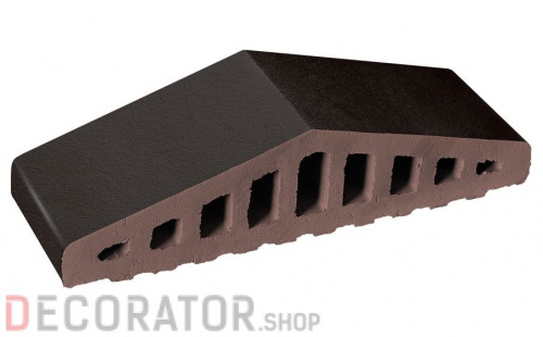 Клинкерный заборный элемент KING KLINKER Вулканический черный (18), 310/250*100*78 мм в Курске