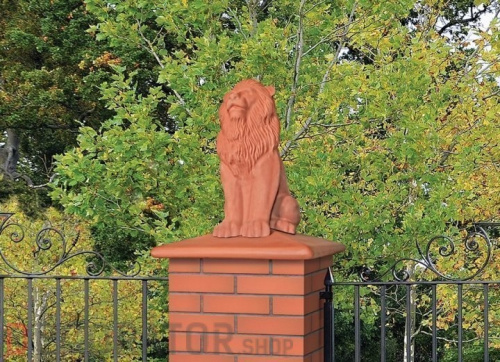 Клинкерный заборный оголовок KING KLINKER Lion Рубиновый красный (01), 445*445*520 мм в Курске