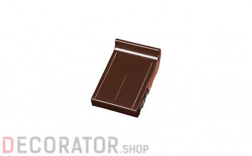 Клинкерный завершающий водоотлив Terca Dark brown глазурованный, 160*105*30 мм в Курске