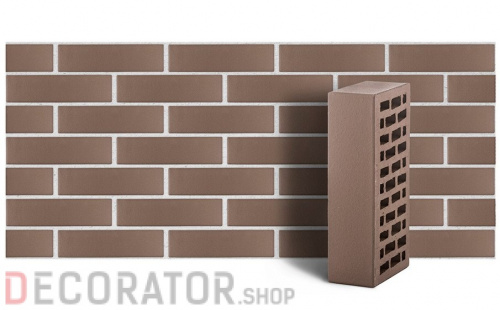 Кирпич лицевой керамический пустотелый ЛСР серый гладкий М175 250*120*65 мм в Курске