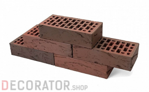Кирпич лицевой керамический BRAER пустотелый баварская кладка 1 бордо кора дуба, 250*120*65 мм в Курске