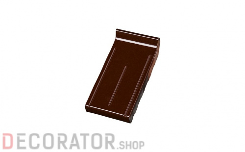 Клинкерный водоотлив Terca Dark brown shine глазурованный с блеском, 215*105*30 мм в Курске