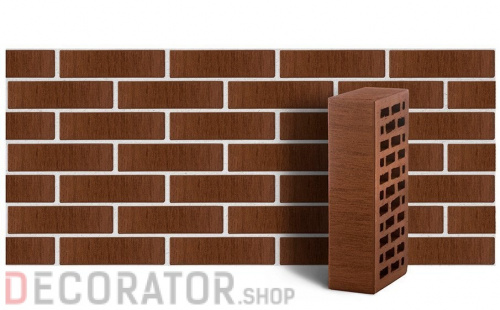 Кирпич лицевой керамический пустотелый ЛСР коричневый тростник M175 250*120*65 мм в Курске