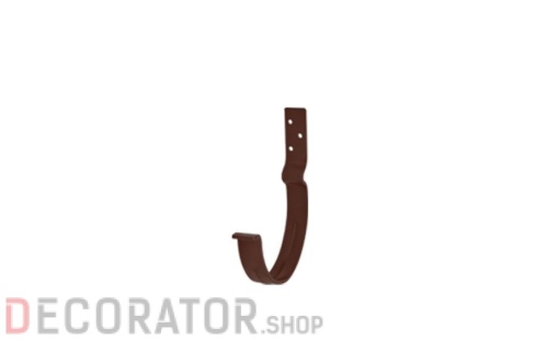 Крюк крепления желоба короткий AQUASYSTEM с комплектом крепления коричневый RAL 8017 D 150 мм в Курске