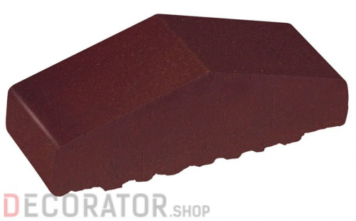 Клинкерный заборный элемент полнотелый KING KLINKER Кармазиновый остров (07), 180/120*65*58 мм в Курске