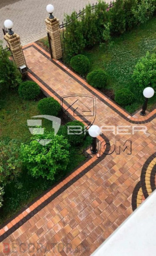 Плитка тротуарная BRAER Классико круговая коричневый, 73*110*115*60 мм в Курске