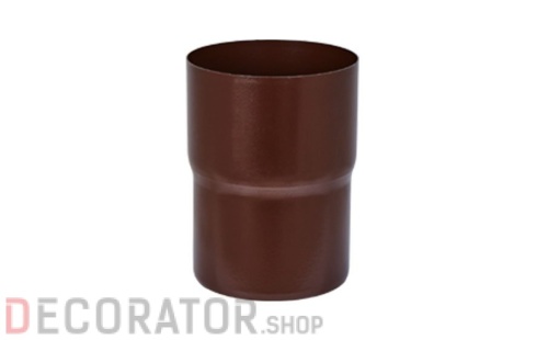 Соединитель трубы AQUASYSTEM покрытие PURAL MATT коричневый RAL 8017 D 100 мм в Курске