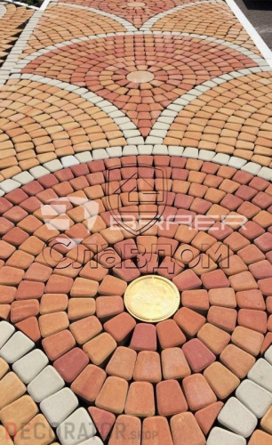 Плитка тротуарная BRAER Классико круговая грифельный, 73*110*115*60 мм в Курске