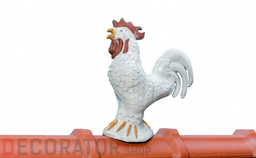 Декоративный элемент BRAAS Петух, белый, 28 см в Курске